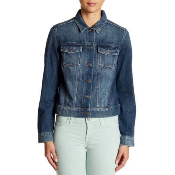 PAIGE Aveline Long Sleeve Distressed Denim Jeans Jacket - Picture 5 of 5